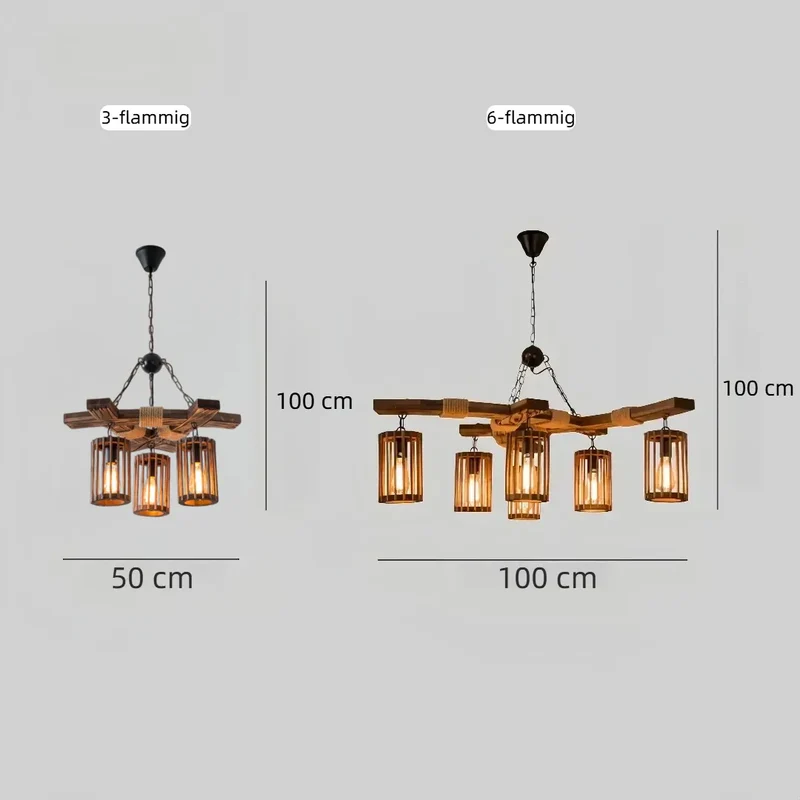 Kronleuchter Landhausstil aus Holz für Esszimmer