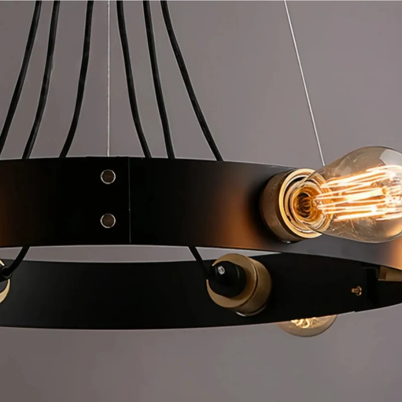 Industrielle Kronleuchter aus Metall im Ringdesign für das Esszimmer