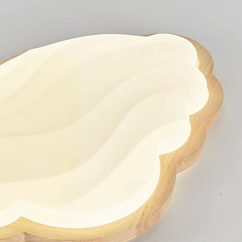 Ceiling Light Cream Cloud Starry Sky for Kids Room, Wood & Acrylic