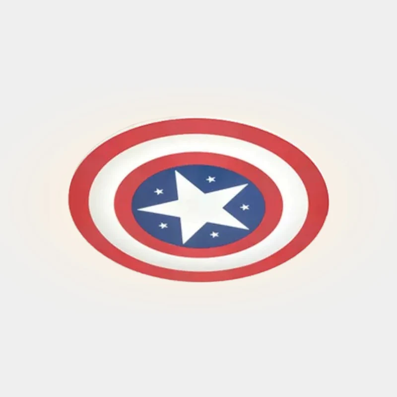 Ceiling Light Kids Bedroom Captain America Shield with Star, Iron & Acrylic