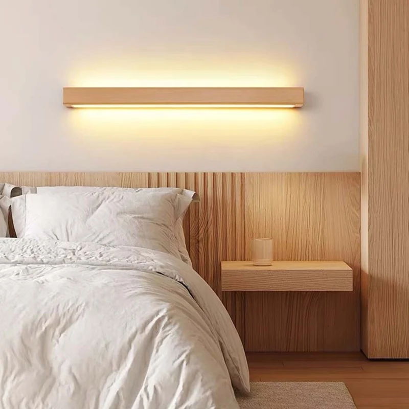 Wall Mounted Lamp LED Light Bar Linear Wood