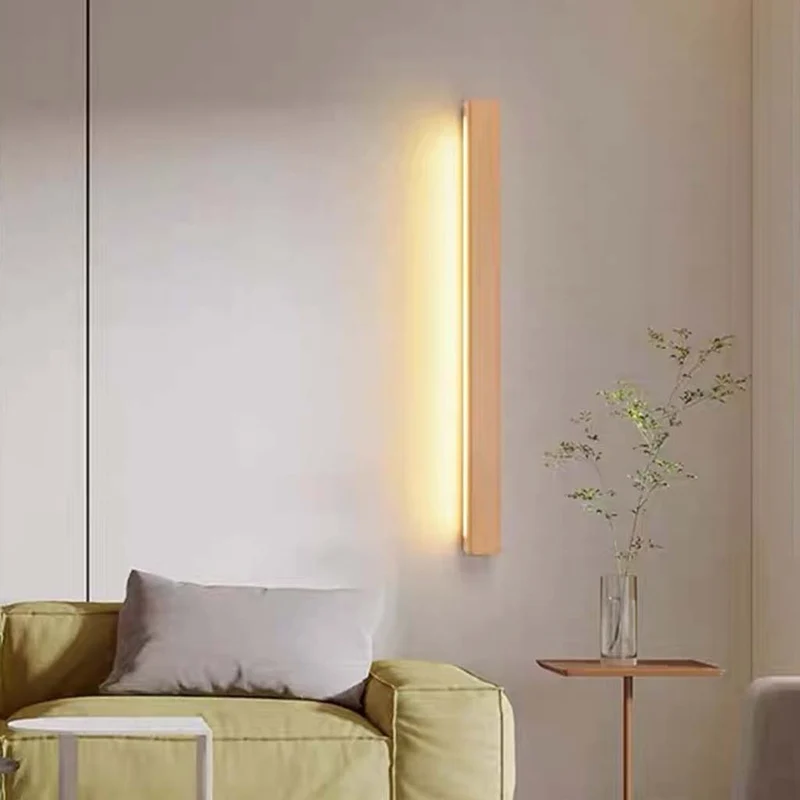 Wall Mounted Lamp LED Light Bar Linear Wood
