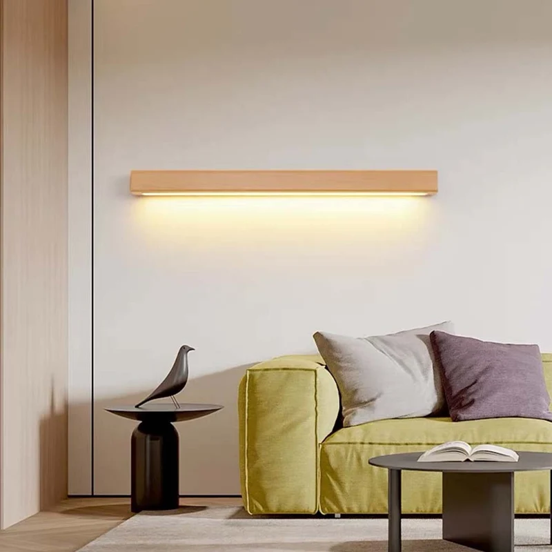 Wall Mounted Lamp LED Light Bar Linear Wood