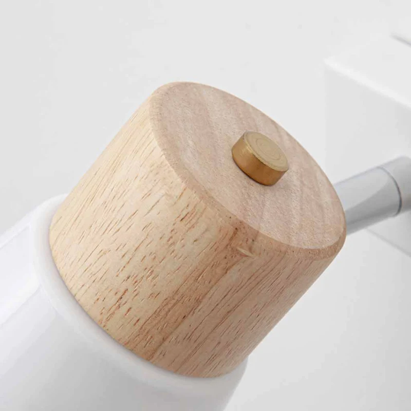 Wall Sconce Lighting Nordic White, Wood and Glass