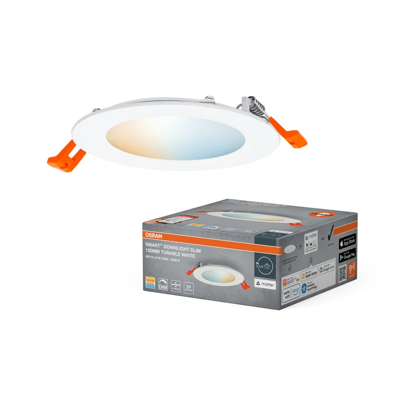 OSRAM Matter SMART+ RECESS SLIM DOWNLIGHT Ø 120mm TW 8W Tunable White, 3000…6500K