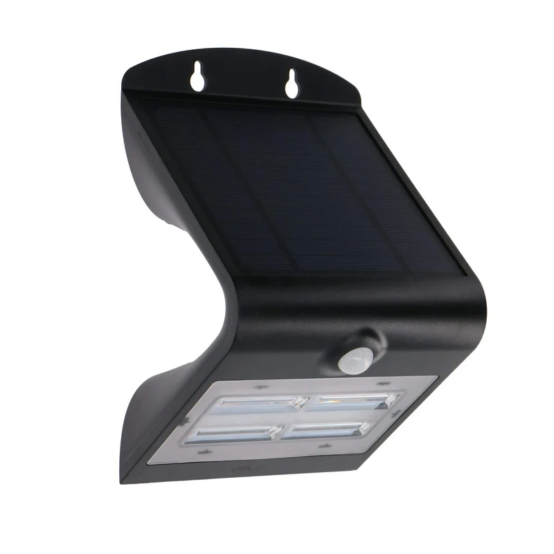 LED's Light Solar LED Außenleuchte mit Bewegungsmelder 400 - 3 Leuchtmodi - Automatisches An/Aus - Schwarz