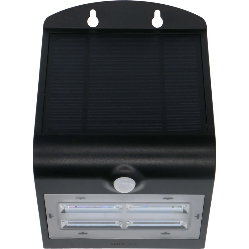 LED's Light Solar LED Außenleuchte mit Bewegungsmelder 400 - 3 Leuchtmodi - Automatisches An/Aus - Schwarz
