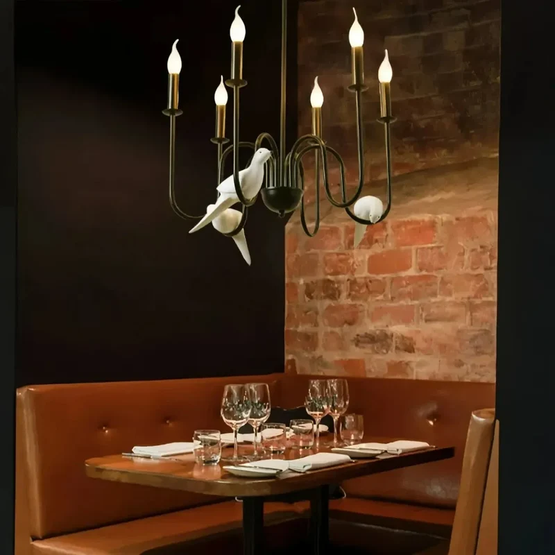 Vintage Kerzen-Kronleuchter in Schwarz für das Esszimmer