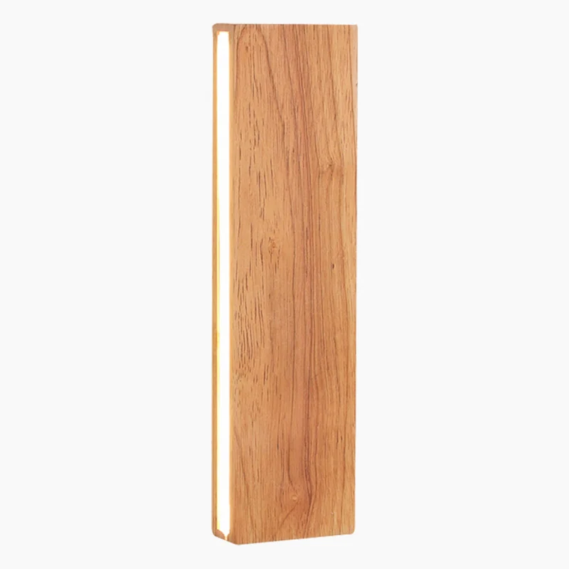 Wall Sconce Lamp Japandi Minimalist Rectangle, Wood