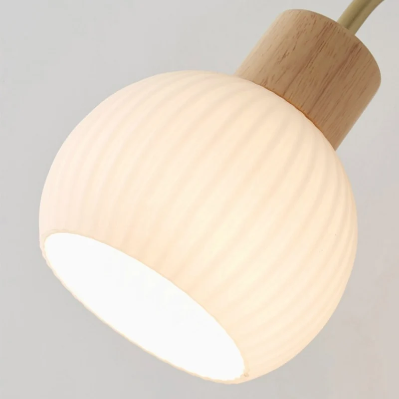 Wall Sconce Modern for Bedroom & Hallway, Wood & Iron