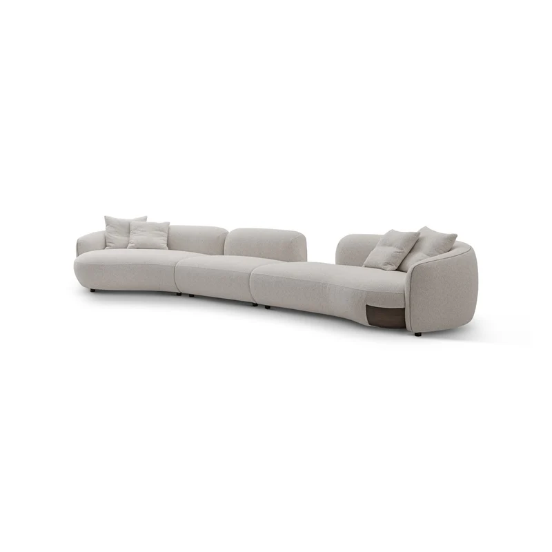Casa Padrino Luxus Sofa Hellgrau / Grau 158 x 138 x H. 71.5 cm - Sofa mit Stoffbezug - Moderne Wohnzimmer Möbel - Luxus Qualität