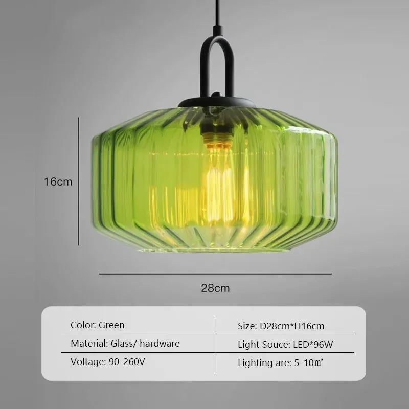 Vintage-Hängeleuchte aus strukturiertem Glas – Tétra