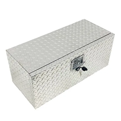 Mittlere Riffelblech-Aufbewahrungsbox für Anhänger aus Aluminium / 715 x 295 x 320 mm