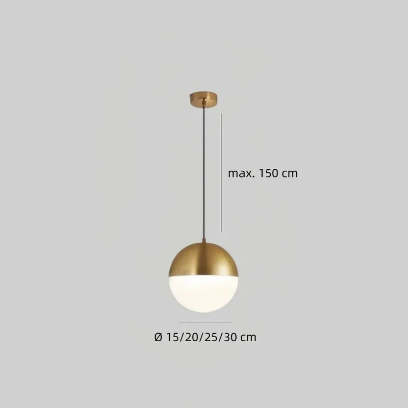 Moderne Glaskugel-Pendelleuchte für das Esszimmer