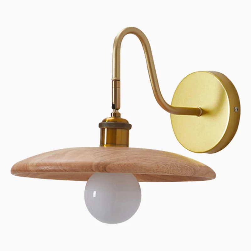 Wall Sconce Lamp Nordic Wooden for Bedroom Bedside