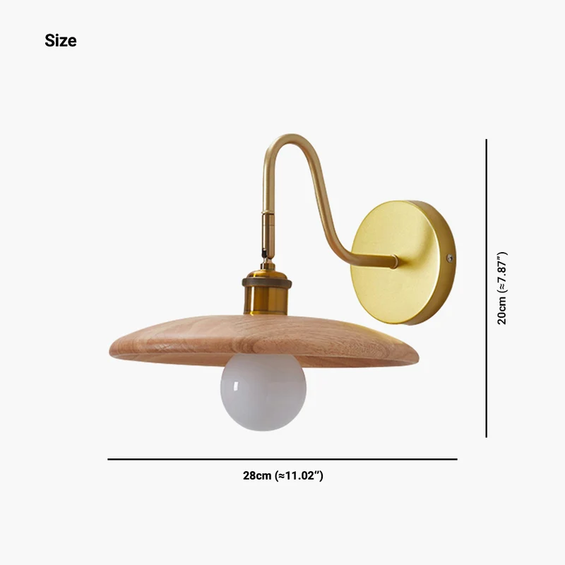Wall Sconce Lamp Nordic Wooden for Bedroom Bedside