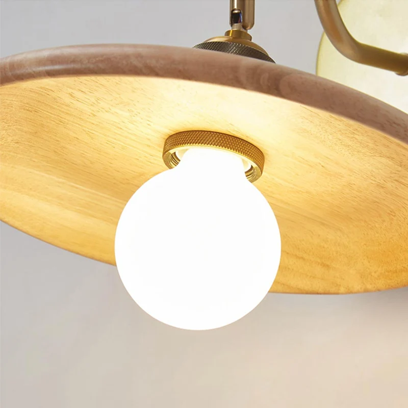 Wall Sconce Lamp Nordic Wooden for Bedroom Bedside