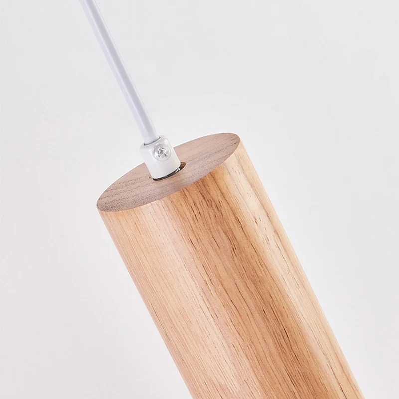 Wall Mounted Lamp Minimalist, Wood Tube
