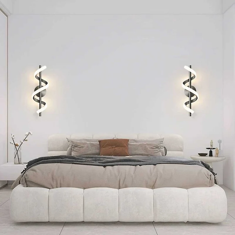 Wall Lamp Lighting Unique Wavy Linear, Aluminum