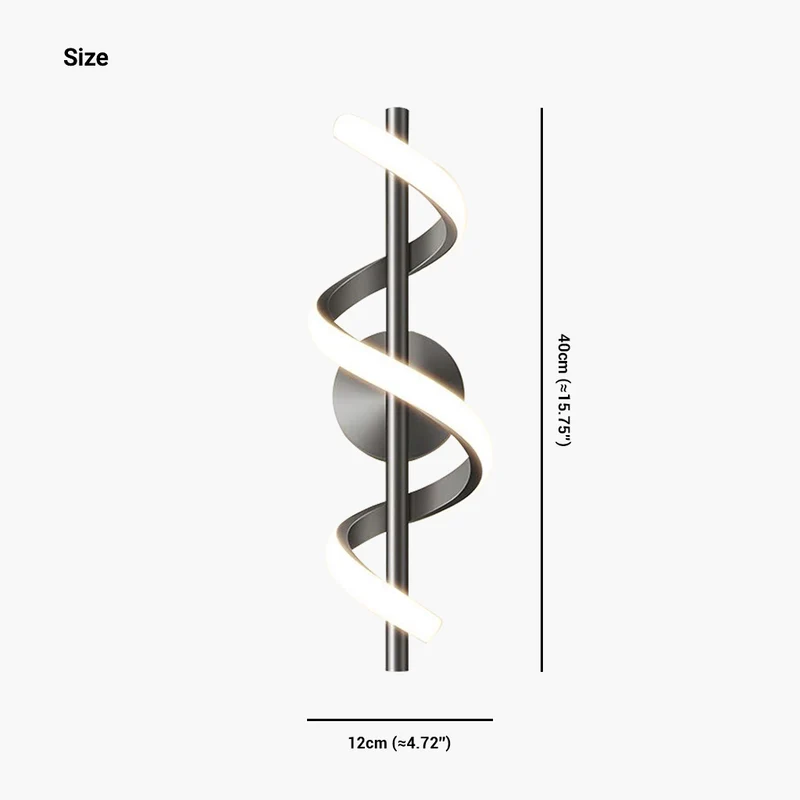 Wall Lamp Lighting Unique Wavy Linear, Aluminum