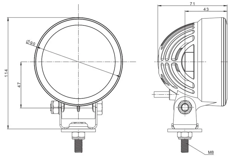 Fristom FT-364 Rundes LED-Flutlicht