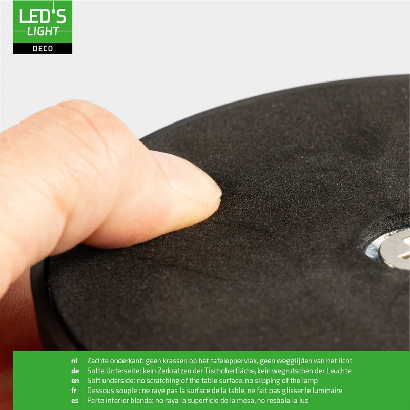 LED Akku Tischleuchte dimmbar Outdoor 3 Lichtfarben USB schwarz - LED's Light