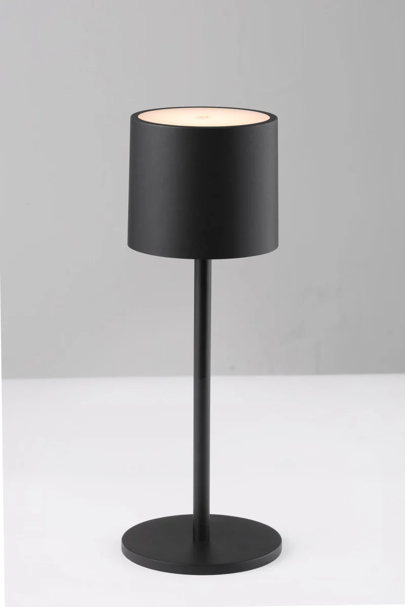 LED Akku Tischleuchte dimmbar Outdoor 3 Lichtfarben USB schwarz - LED's Light