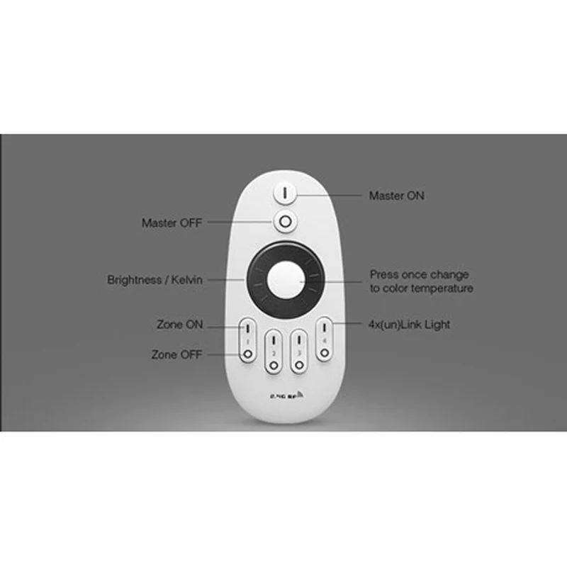 RF-Cct-Fernbedienung – 4 Zonen – 2,4 GHz