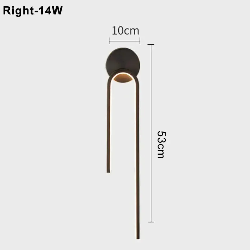Moderne LED-Wandleuchte aus Metall, nach unten gerichtet – Saline