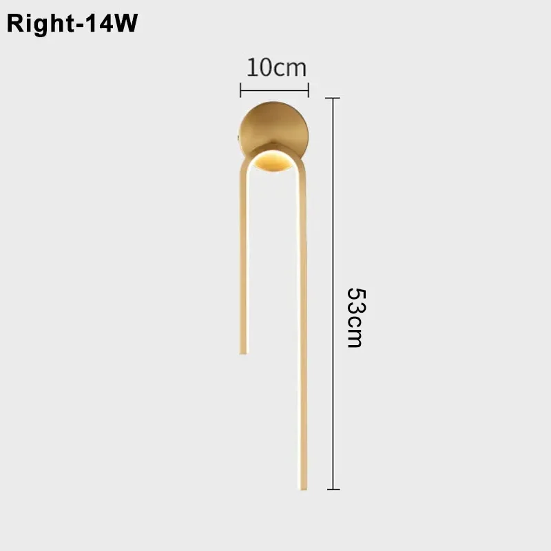 Moderne LED-Wandleuchte aus Metall, nach unten gerichtet – Saline