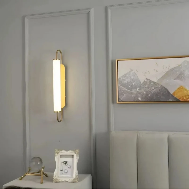 Moderne Gold Wandleuchte für Schlafzimmer