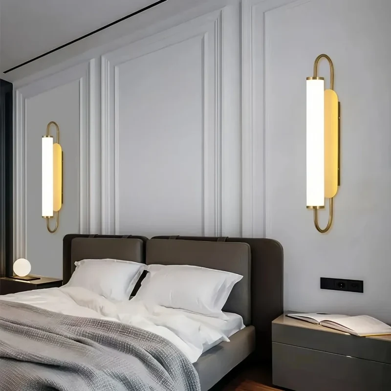 Moderne Gold Wandleuchte für Schlafzimmer