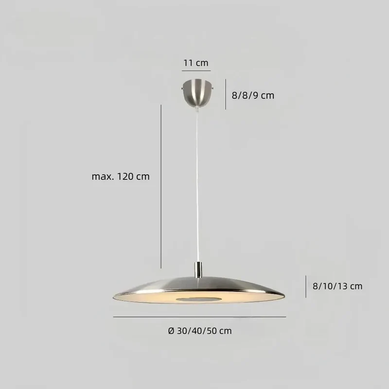 Moderne LED-Pendelleuchte im UFO-Design für das Esszimmer