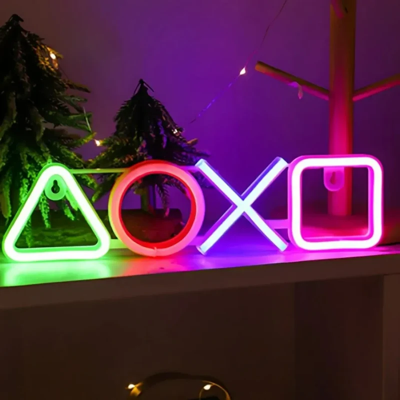 LED Neon-Wandleuchte für Gamerzimmer, USB-Aufladung