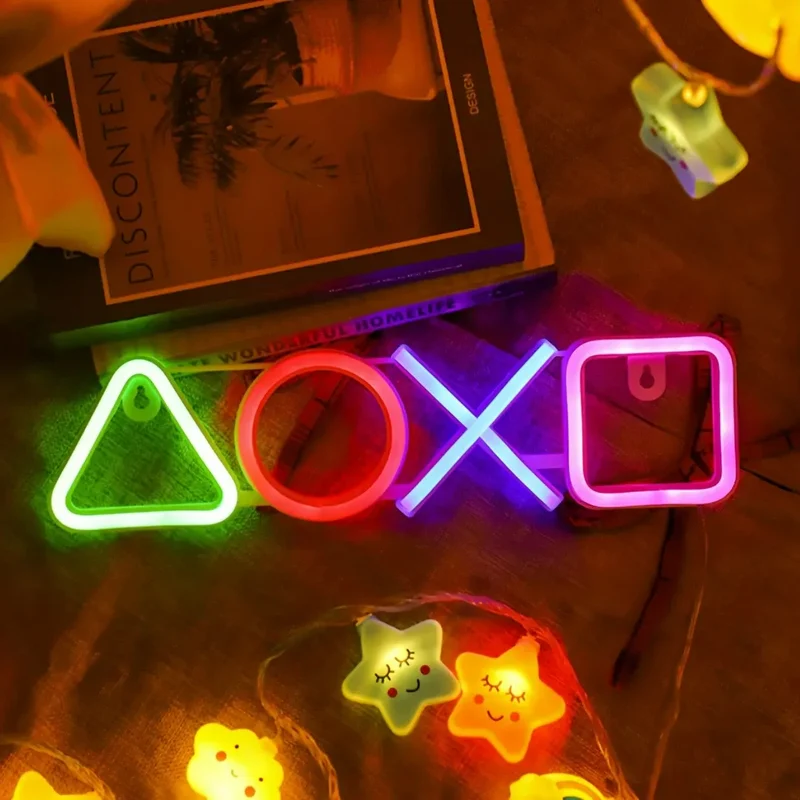 LED Neon-Wandleuchte für Gamerzimmer, USB-Aufladung