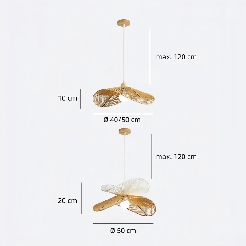 Boho Pendelleuchte aus handgeflochtenem Seil für Esszimmer