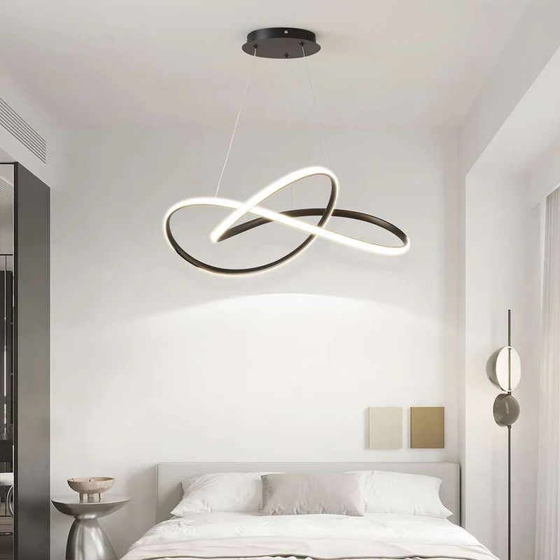 Hanging Chandelier Ceiling Light LED Twisted, Minimalist