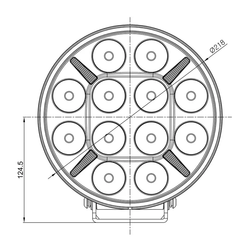 Boreman 1001-1620 LED-Punktleuchte mit bernsteinfarbenem und klarem Positionslicht