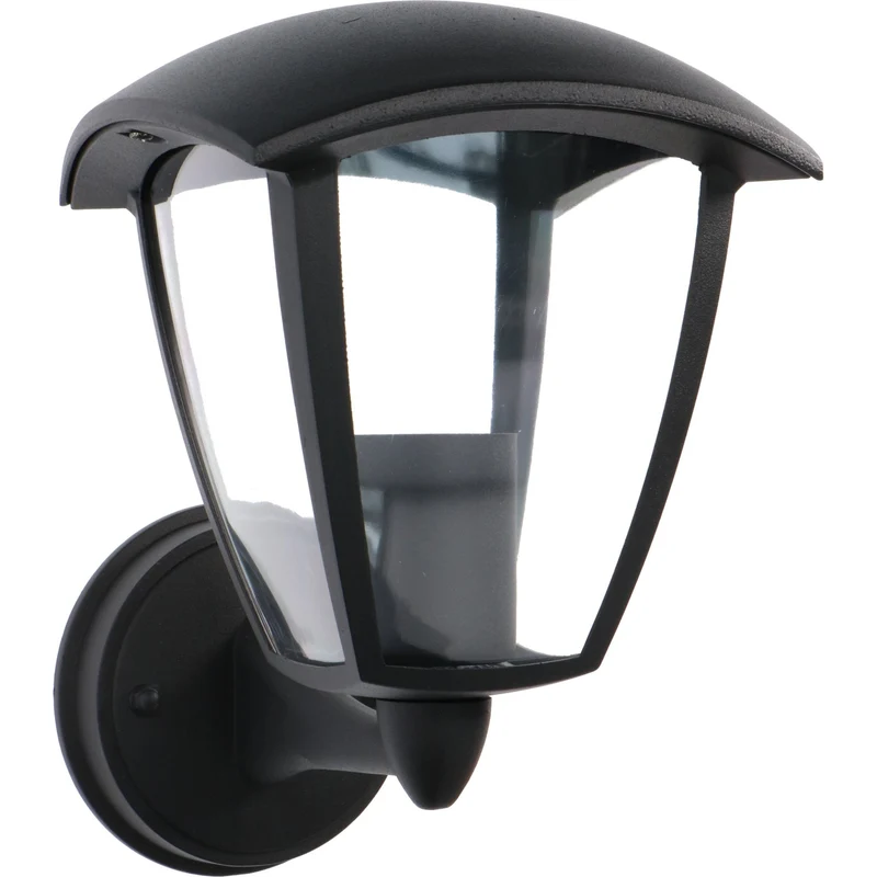Retro-LED-Wandleuchte mit E27-Fassung – Jesi – IP44 – Schwarz