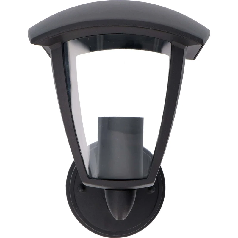 Retro-LED-Wandleuchte mit E27-Fassung – Jesi – IP44 – Schwarz