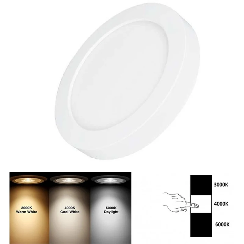 LED Aufbau-Downlight rund | 18W | Ø226mm | CCT – 3 Lichtfarben