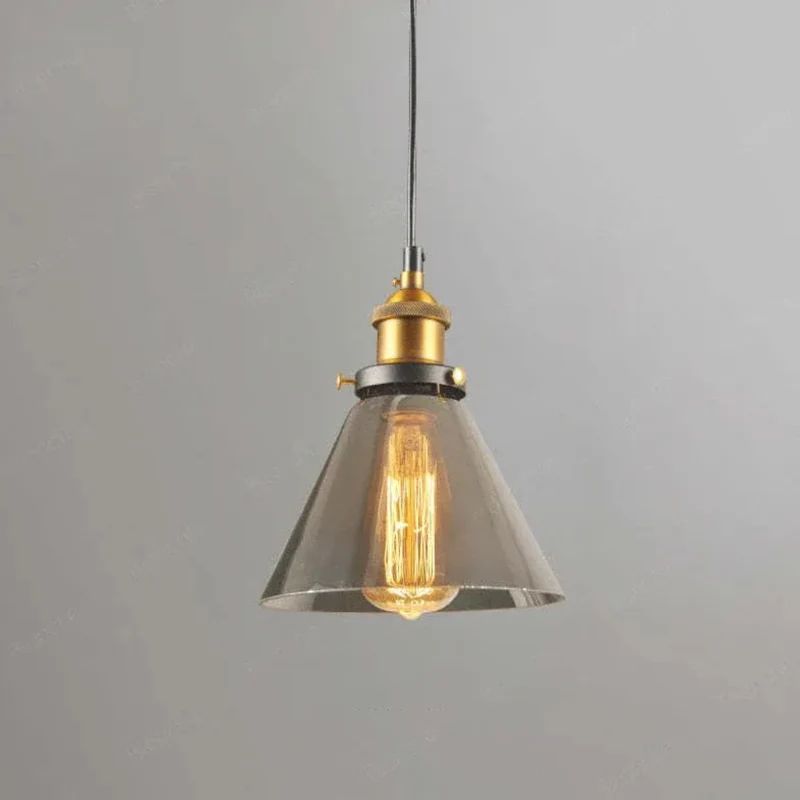 Retro Pendelleuchte aus Glas für den Esstisch
