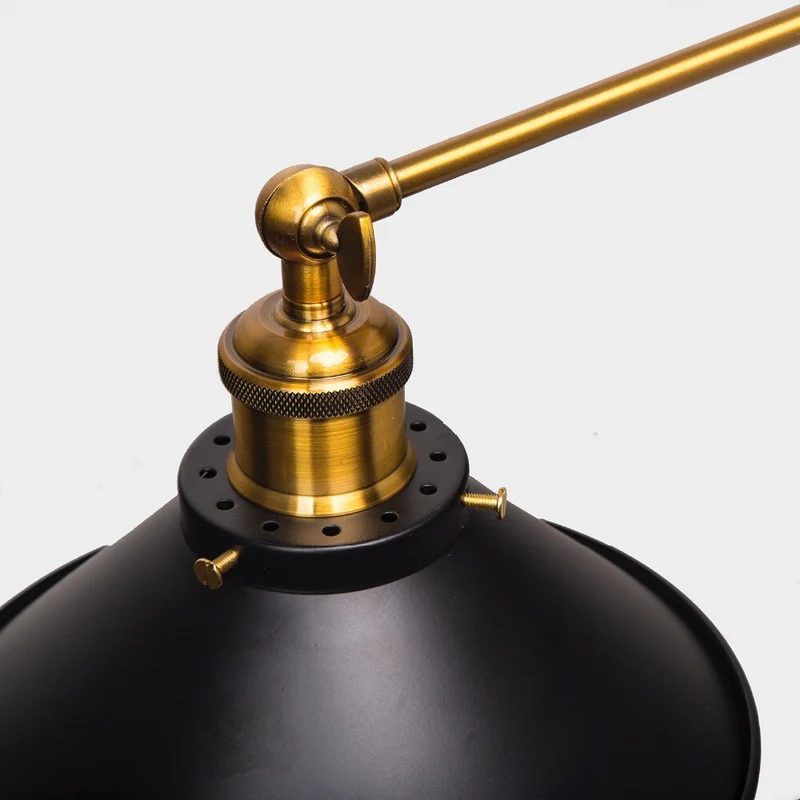 Vintage Wandleuchte Innen schwarz Industrial Wandlampe~3263