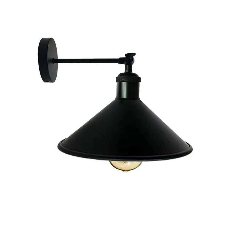 Vintage Wandleuchte Innen schwarz Industrial Wandlampe~3263