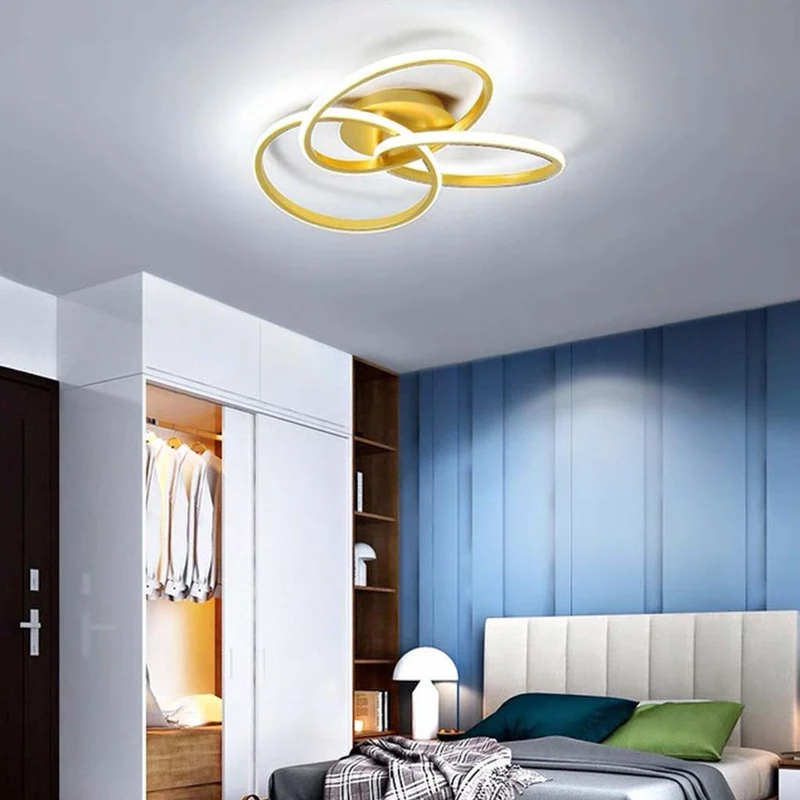 Modern Chandelier Ceiling Light LED Wave, Semi Flush Mount