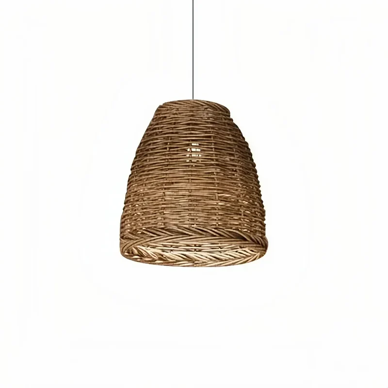 Rattan Hängelampe im Boho-Stil für Esszimmer