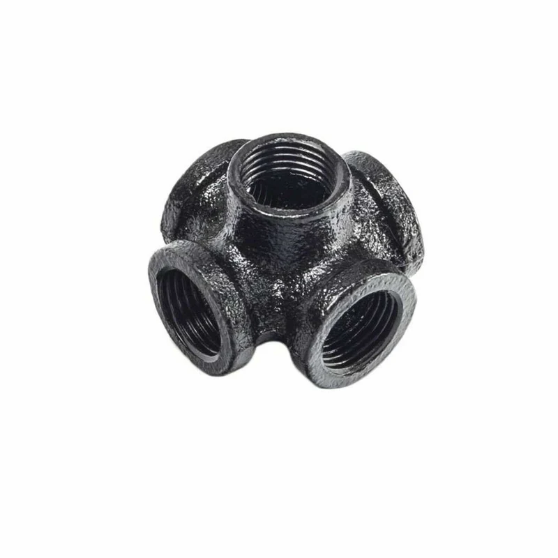5-Wege Gusseisen Rohrverbinder | Steampunk Möbel Rohrfitting ~3215