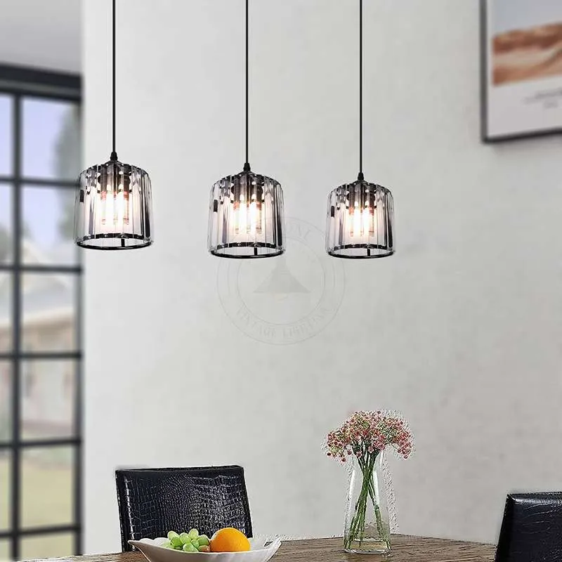 LEDSONE Moderne Kristall-Pendelleuchte E27 | K9 Glas ~3217