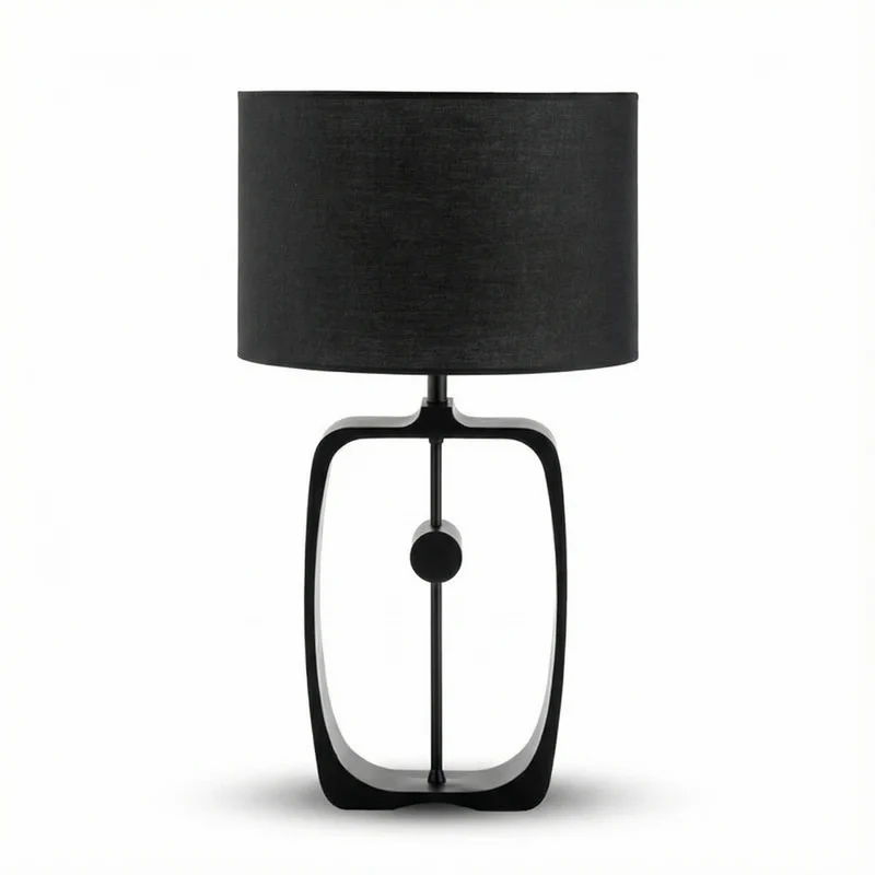 Dekorative Schwarzmetall-Lampe mit schlichtem, modernem Design – Milan Lux