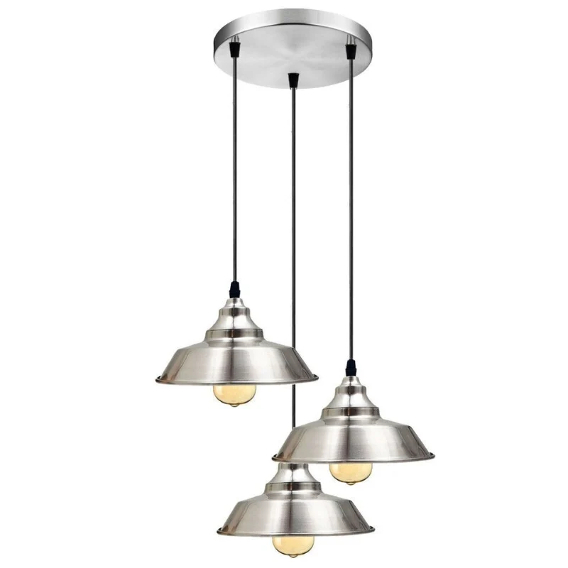 3-flammige Hängelampe Vintage Bunte Pendelleuchte ~ 3191
